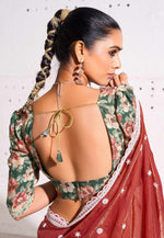 Load image into Gallery viewer, Maroon Silk Saree With Blouse