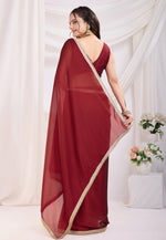 Load image into Gallery viewer, Maroon Silk Saree With Blouse