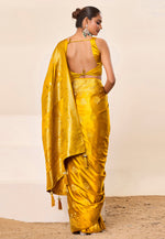 Load image into Gallery viewer, Mustard Satin Silk Saree With Blouse