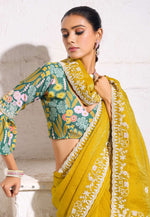 Load image into Gallery viewer, Mustard Silk Saree With Blouse