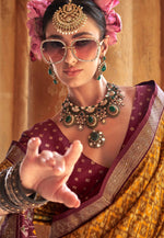 Load image into Gallery viewer, Mustard Silk Saree With Blouse