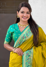 Load image into Gallery viewer, Mustard Silk Saree With Blouse