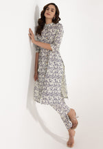 Load image into Gallery viewer, Off White Rayon Printed Co-Ords Set