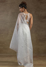 Load image into Gallery viewer, Off White Tissue Saree With Blouse