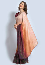 Load image into Gallery viewer, Peach Silk Saree With Blouse