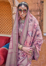 Load image into Gallery viewer, Peach Silk Saree With Blouse