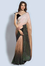 Load image into Gallery viewer, Peach Silk Sequence Saree