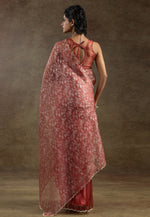 Load image into Gallery viewer, Peach Tissue Saree With Blouse