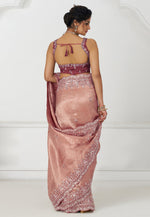 Load image into Gallery viewer, Peach Viscose Saree With Blouse