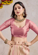 Load image into Gallery viewer, Pink Banarasi Silk Saree