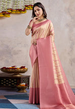 Load image into Gallery viewer, Pink Banarasi Silk Saree