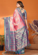 Load image into Gallery viewer, Pink Banarasi Silk Saree
