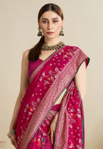 Load image into Gallery viewer, Pink Cotton Saree With Blouse