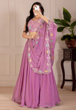 Load image into Gallery viewer, Pink Faux Georgette Lehenga Choli