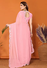 Load image into Gallery viewer, Pink Georgette Saree With Blouse