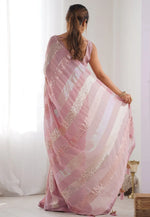 Load image into Gallery viewer, Pink Georgette Sequence Saree