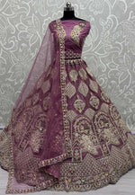 Load image into Gallery viewer, Pink Net Net Wedding Lehenga Choli