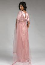 Load image into Gallery viewer, Pink Net Saree With Blouse