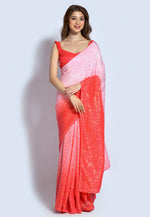 Load image into Gallery viewer, Pink Silk Half N Half Saree