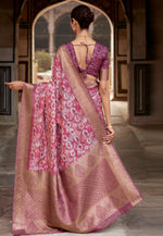 Load image into Gallery viewer, Pink Silk Saree With Blouse
