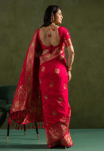 Load image into Gallery viewer, Pink Silk Saree With Blouse