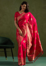 Load image into Gallery viewer, Pink Silk Saree With Blouse