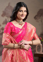 Load image into Gallery viewer, Pink Silk Saree With Blouse