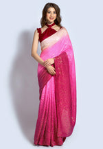Load image into Gallery viewer, Pink Silk Sequence Saree