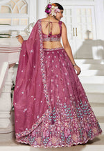 Load image into Gallery viewer, Pink Tissue Circular Lehenga Choli