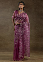 Load image into Gallery viewer, Pink Tissue Saree With Blouse