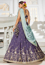 Load image into Gallery viewer, Purple Chiffon Lehenga Choli