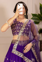 Load image into Gallery viewer, Purple Shimmer Lehenga Choli