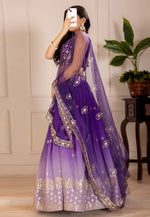 Load image into Gallery viewer, Purple Shimmer Lehenga Choli