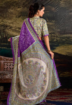 Load image into Gallery viewer, Purple Silk Saree With Blouse