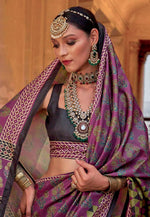 Load image into Gallery viewer, Purple Silk Saree With Blouse