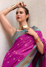 Load image into Gallery viewer, Purple Silk Saree With Blouse