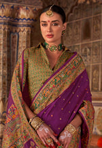 Load image into Gallery viewer, Purple Silk Saree With Blouse