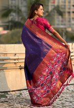 Load image into Gallery viewer, Purple Tissue Paithani Saree