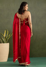 Load image into Gallery viewer, Red Chiffon Saree With Blouse