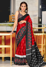 Load image into Gallery viewer, Red Cotton Saree With Blouse