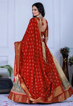 Load image into Gallery viewer, Red Silk Lehenga Choli