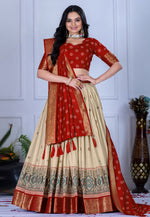 Load image into Gallery viewer, Red Silk Lehenga Choli
