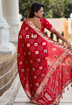 Load image into Gallery viewer, Red Silk Saree With Blouse