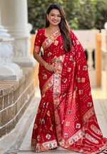 Load image into Gallery viewer, Red Silk Saree With Blouse