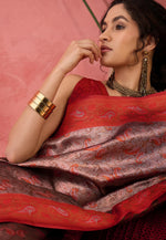 Load image into Gallery viewer, Red Silk Saree With Blouse
