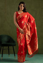 Load image into Gallery viewer, Red Silk Saree With Blouse