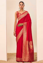 Load image into Gallery viewer, Red Silk Saree With Blouse
