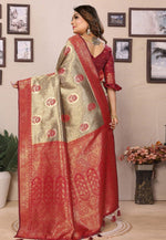 Load image into Gallery viewer, Red Tissue Silk Saree With Blouse