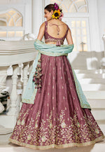 Load image into Gallery viewer, Rust Chiffon Lehenga Choli For Wedding
