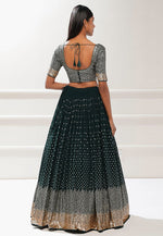 Load image into Gallery viewer, Teal Georgette Lehenga Choli